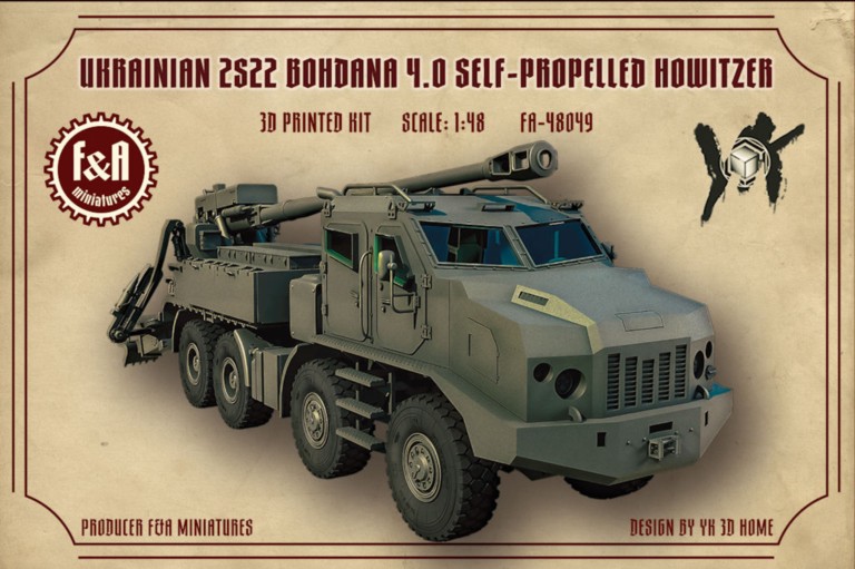 Kit obusier automoteur ukrainien 2S22 Bohdana 4.0 