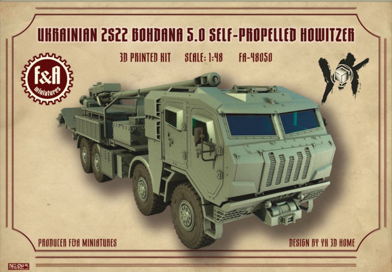 Kit obusier automoteur ukrainien 2S22 Bohdana 5.0 