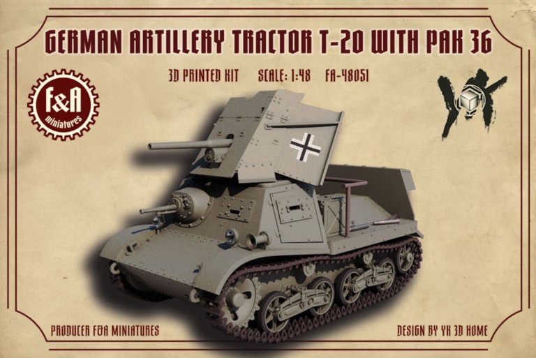 Kit tracteur d'artillerie allemand T-20 avec Pak 36