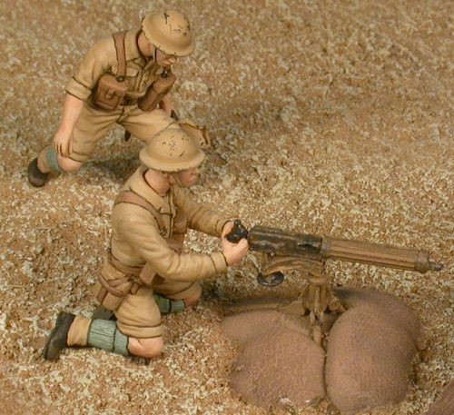 Servants mitrailleuse Vickers - Afrique du nord