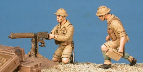 Servants mitrailleuse Vickers - Afrique du nord