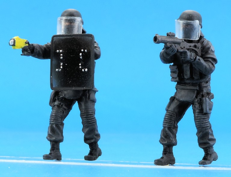 Figurines French BRI Police special force set 3