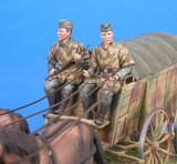 Horse-drawn carriage crew with zeltbahn